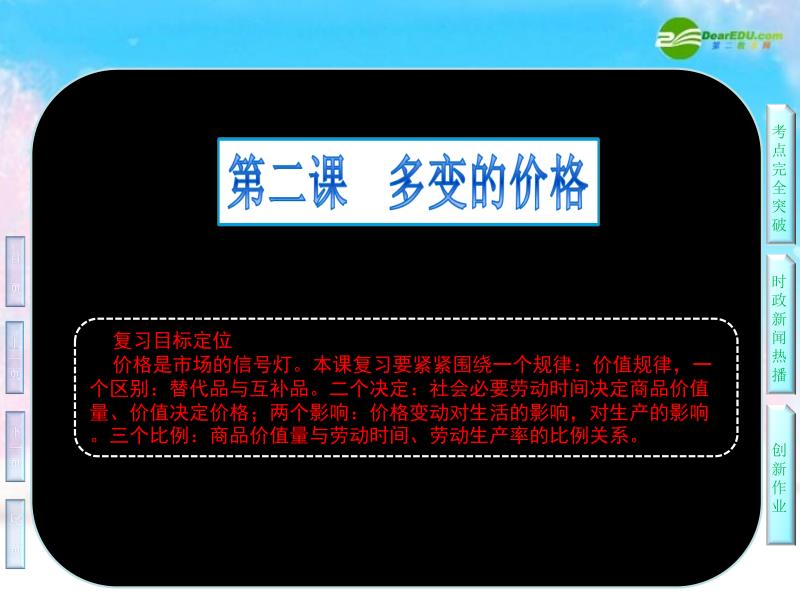 高中政治_第二课_多变的价格课件_新人教版必修1[1]_第1页