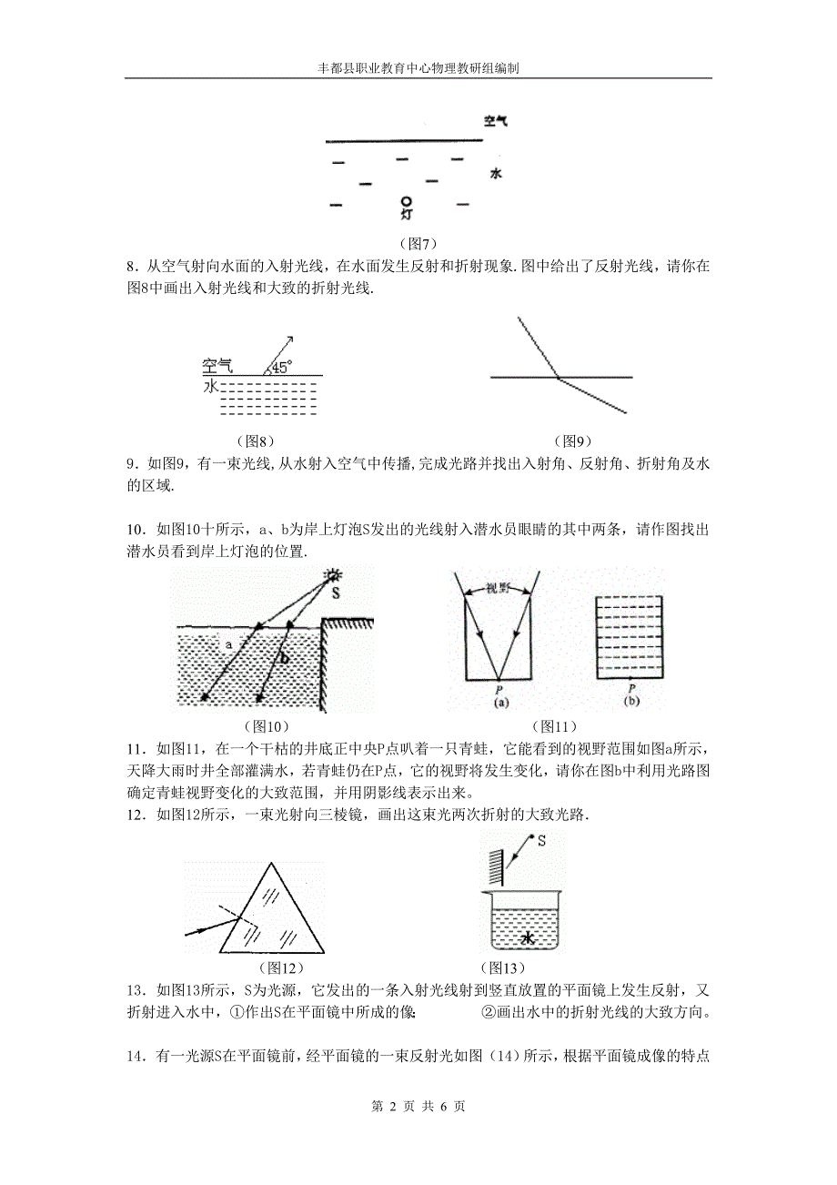 初中光学作图题题型练习_第2页