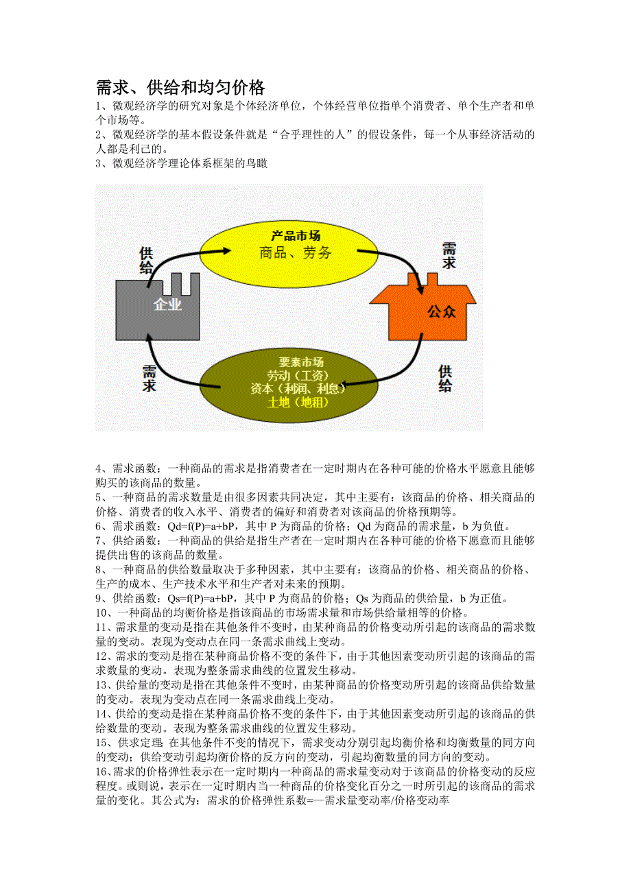 西方经济学(微观部分)复习重点_第1页