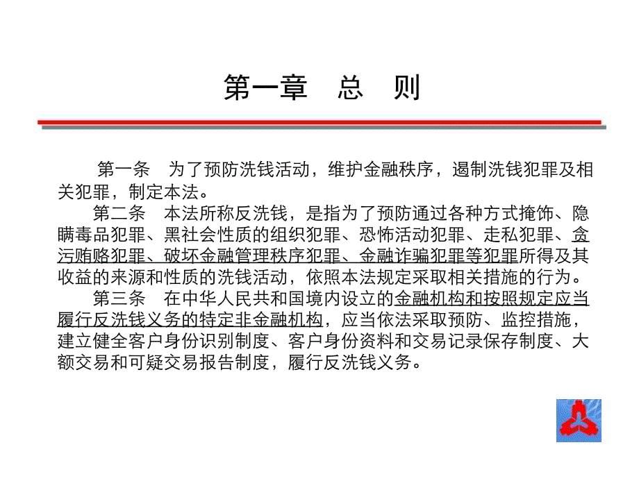 《中华人民共和国反洗钱法》   解读宣讲(提纲)_第5页