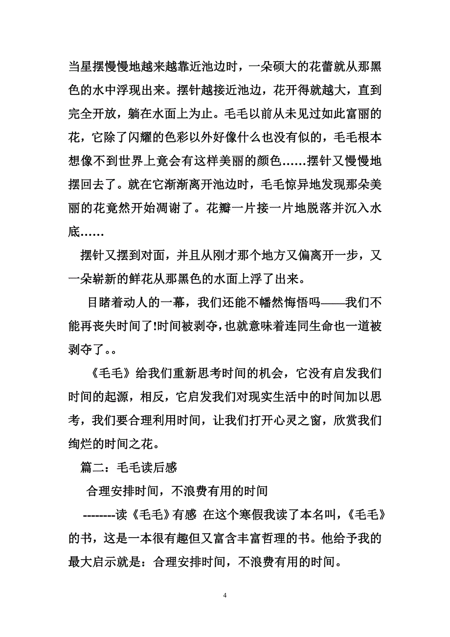 毛毛读后感1000字_第4页