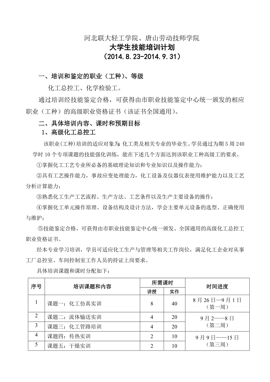 职业技能培训内容、课时(上传的附件)_从业资格考试_资_第1页