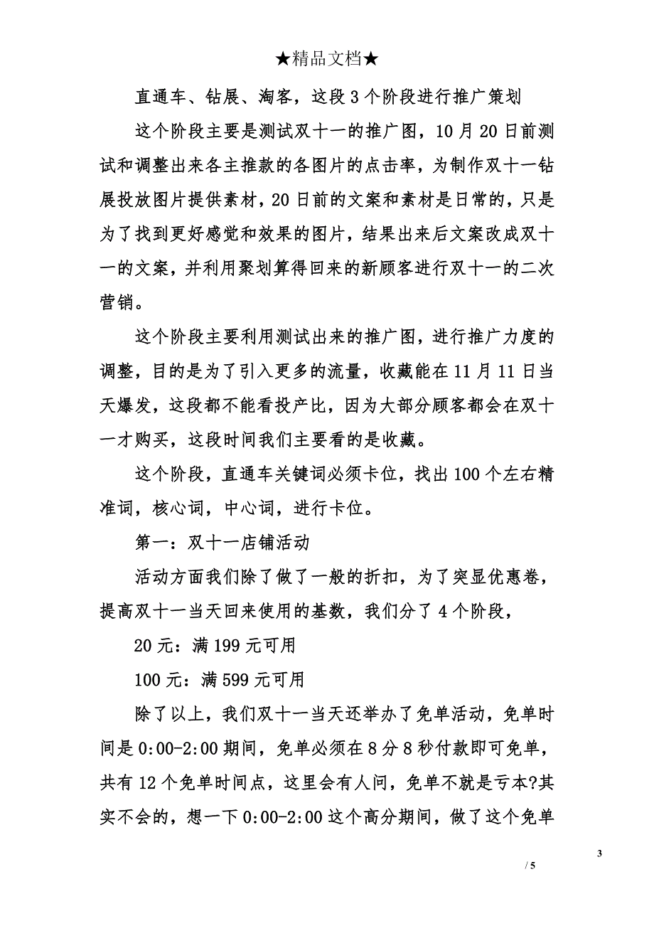 双十一网店运营规划策划实施方案_第3页