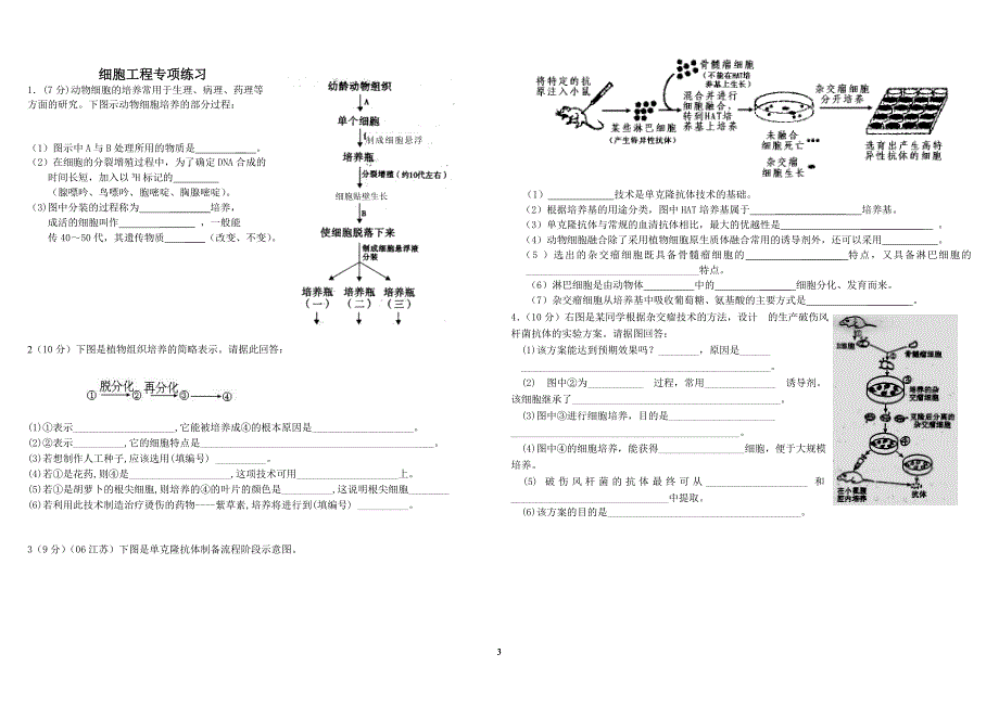 基因工程与细胞工程___专题练习_第3页