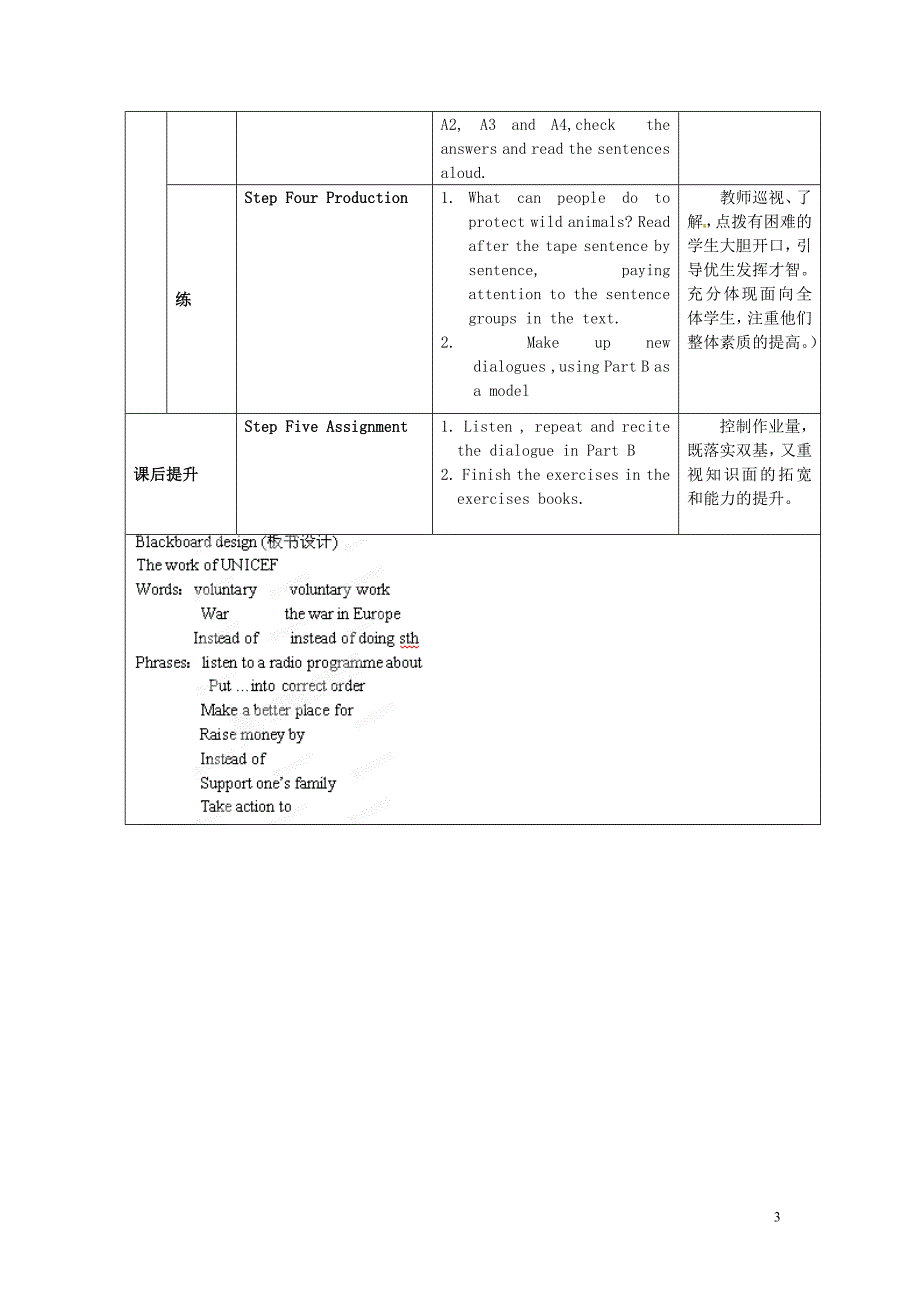 初级中学八年级英语下册《8b unit 5 international charities》period 6 integ rated skills教案 牛津版_第3页