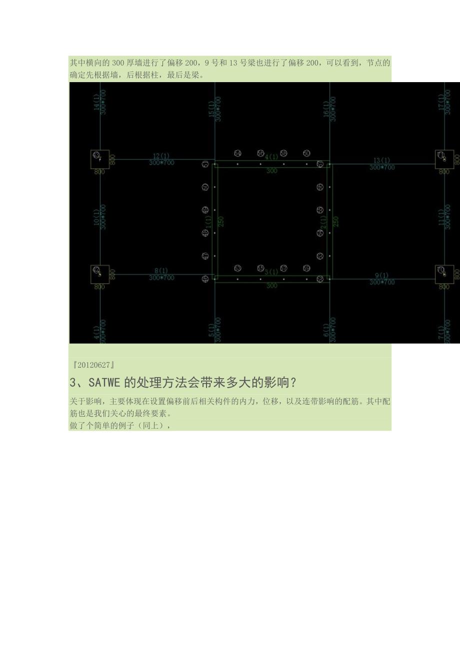 SATWE中构件偏移处理方法和影响_第2页