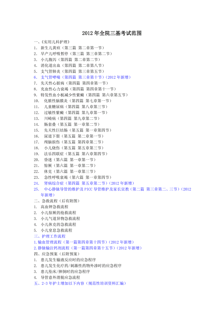 2012年全院三基考试范围_第1页