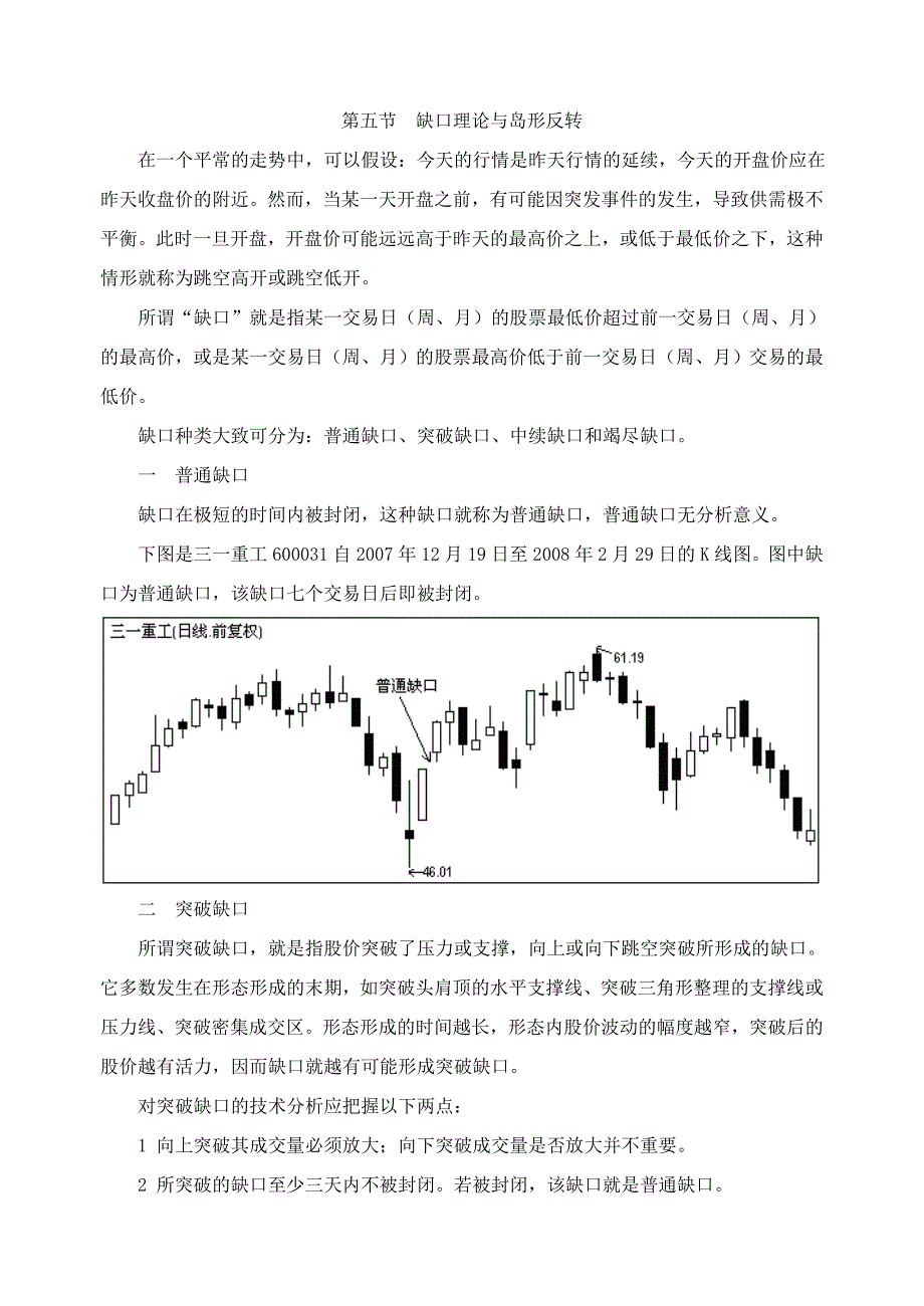 缺口理论与岛形反转_第1页