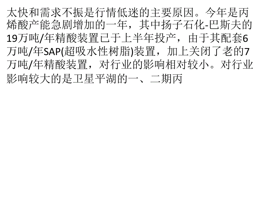 丙烯酸产能剧增酿苦果 市场主流价格下跌30_以上_第2页