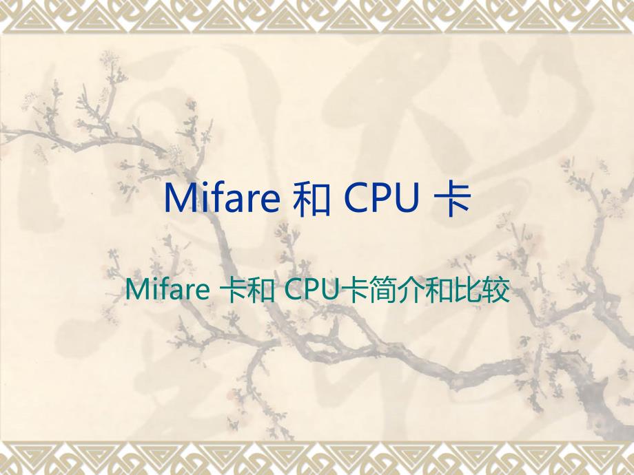 Mifare和CPU卡的对比_第1页