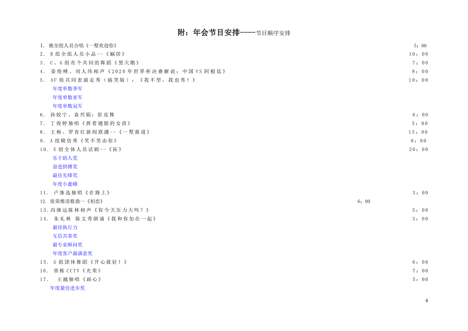 别墅年会策划方案_第4页