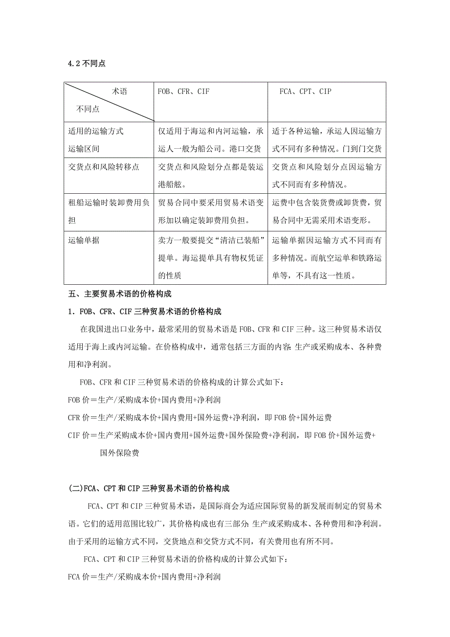 六种主要贸易术语的异同点比较_第4页