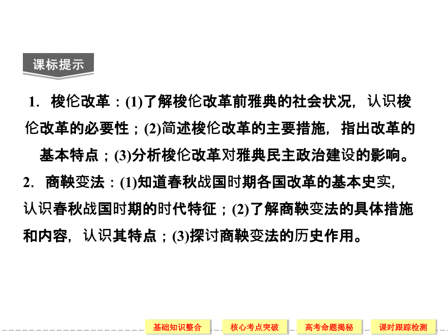 2013高三第一轮复习 选修1-1 梭伦改革和商鞅变法_第3页