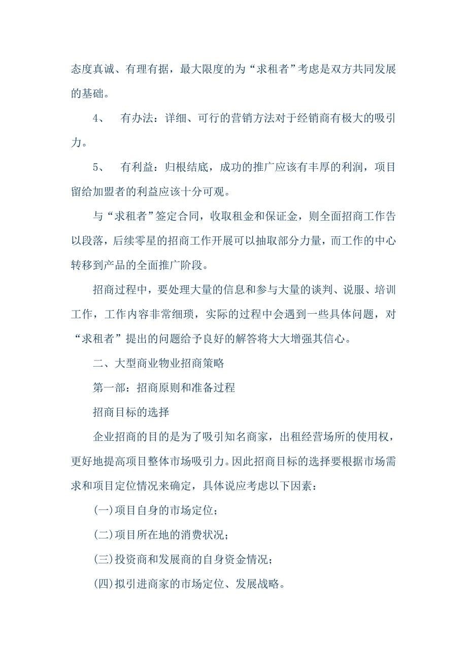 大型商业物业招商流程与招商策略1_第5页