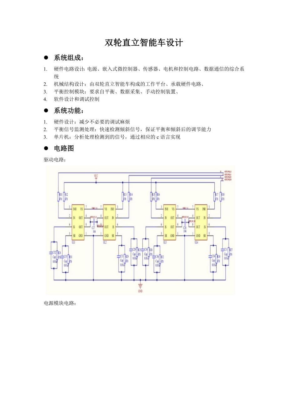 双轮直立智能车设计_第1页