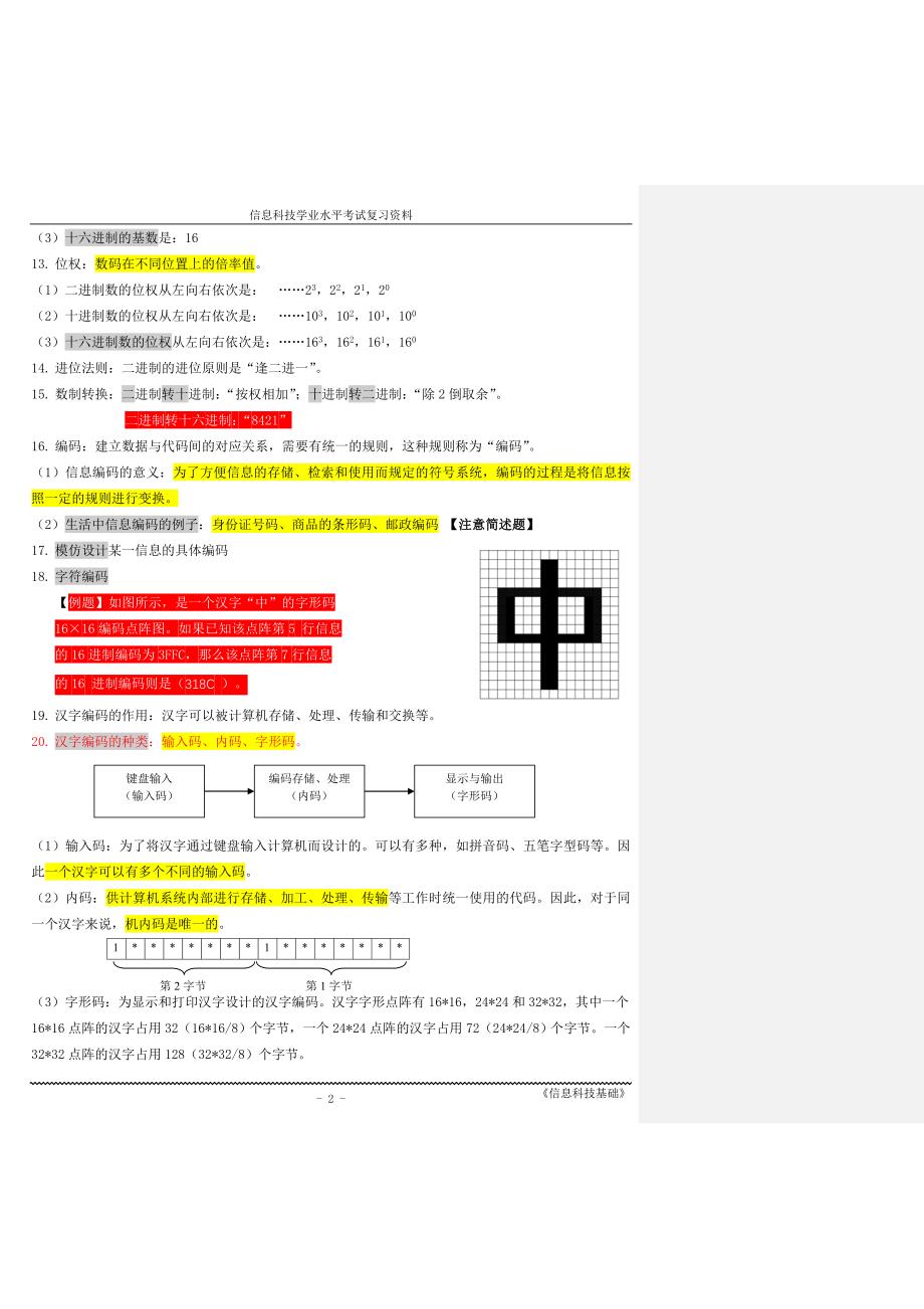 信息科技学业水平考试复习资料_第2页