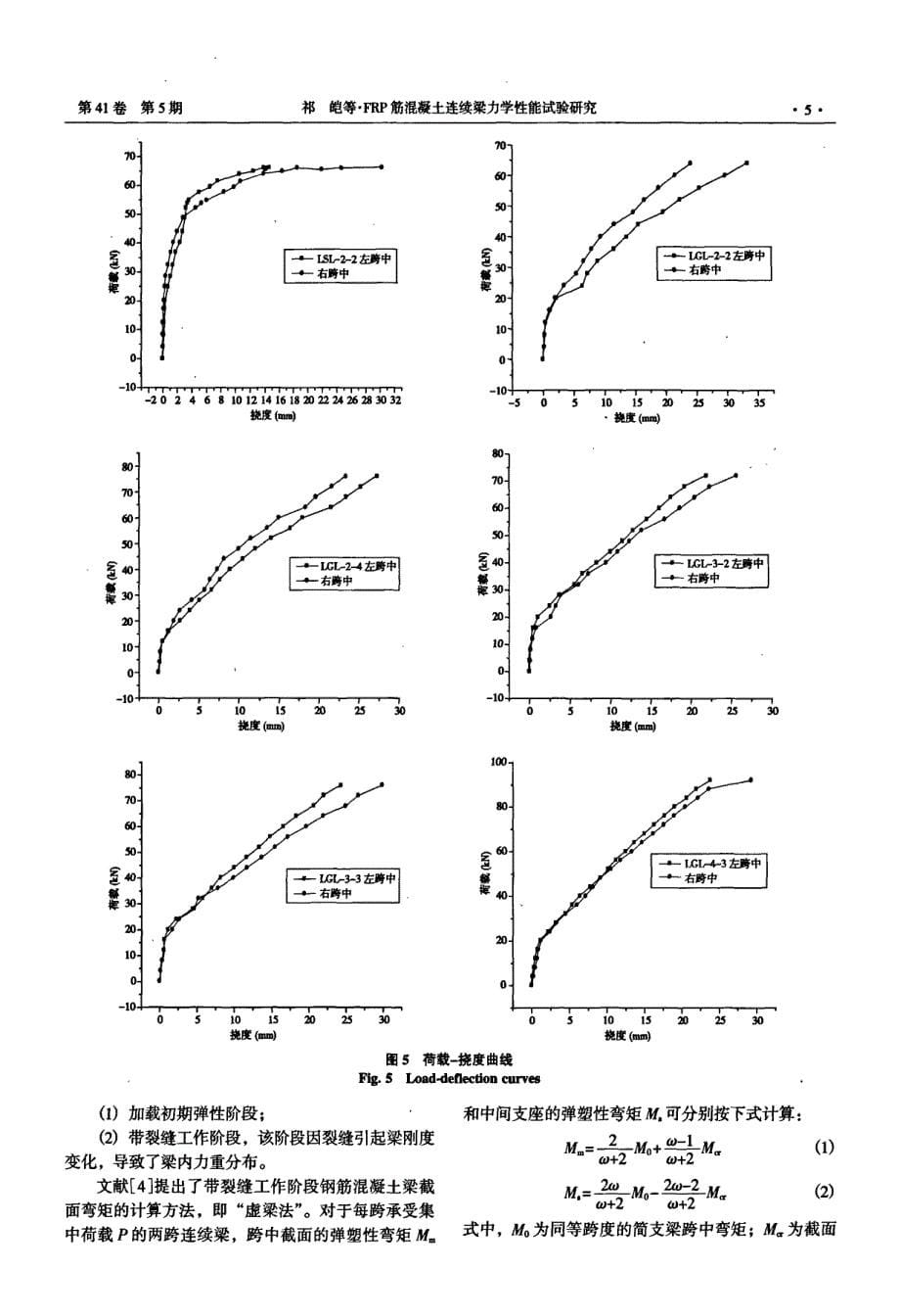 frp筋溷凝土连续梁力学性能试验研究_第5页