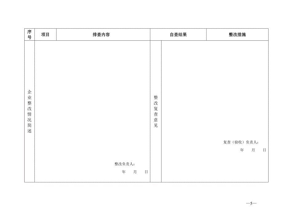 水泥生产企业安全生产隐患排查表_第5页