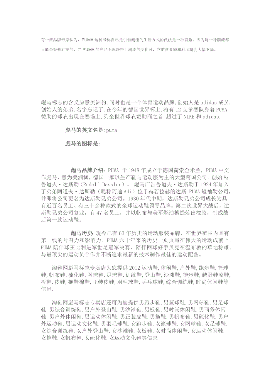 彪马服装品牌调研_第4页