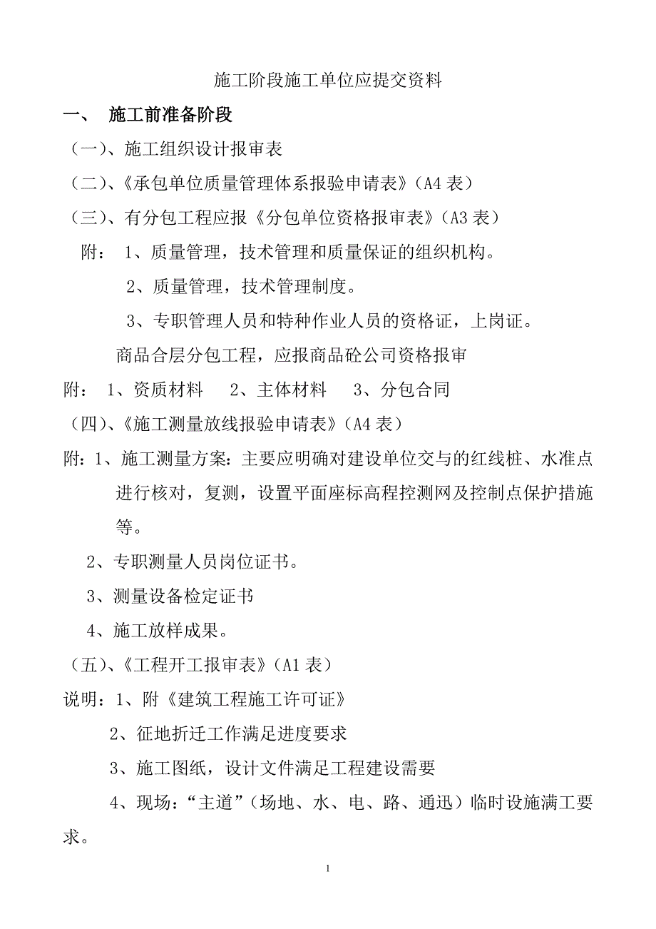 施工阶段施工单位应提交资料_第1页