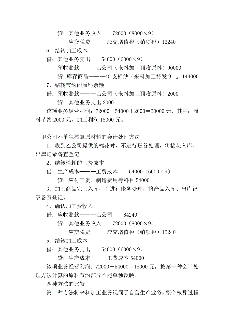 例解来料加工两种会计处理_第2页