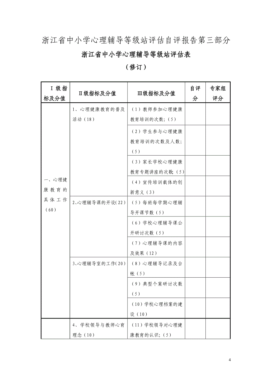 浙江心理辅导站等级评估申报表(学校用)_第4页