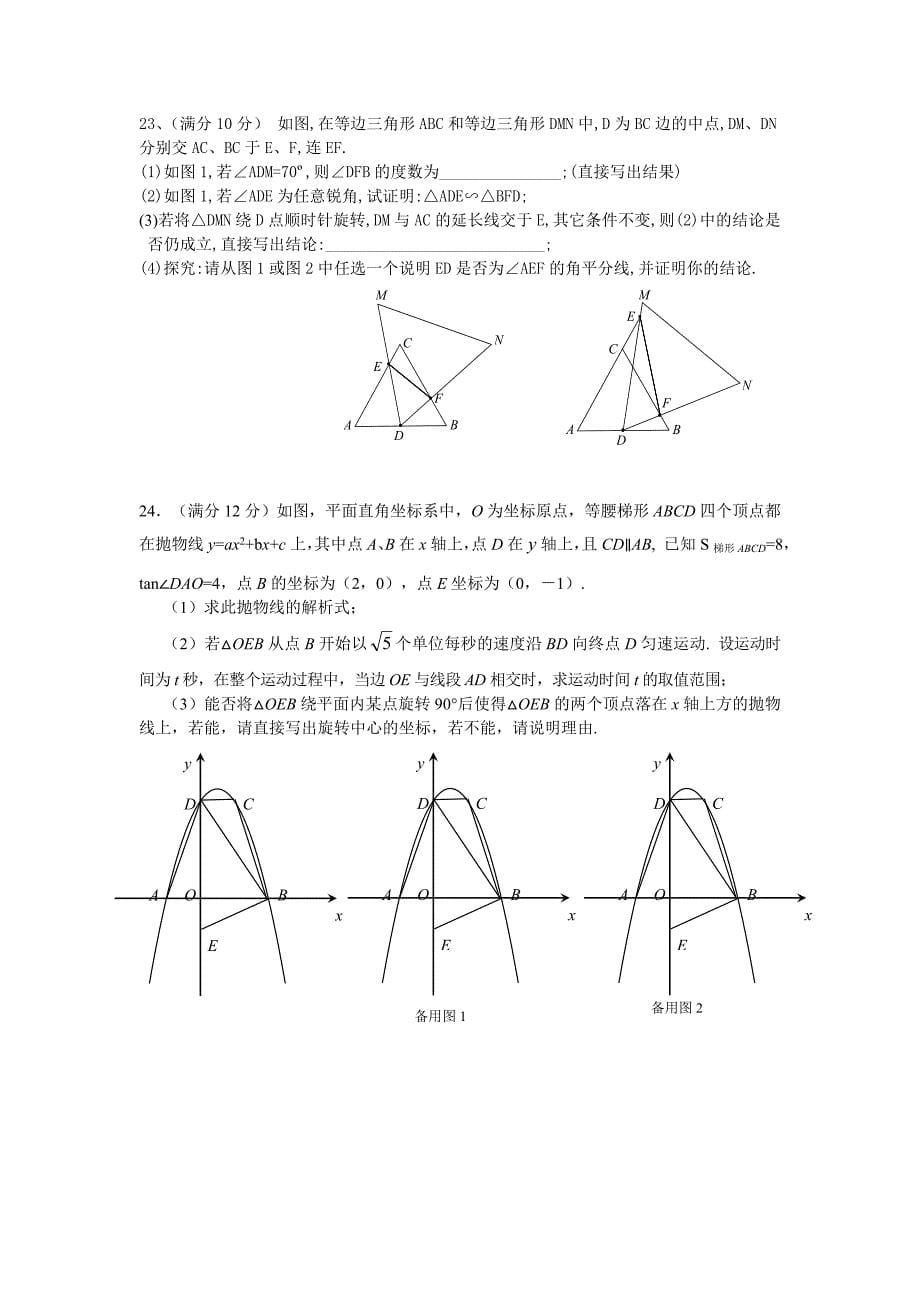 江汉中考预测试题_第5页