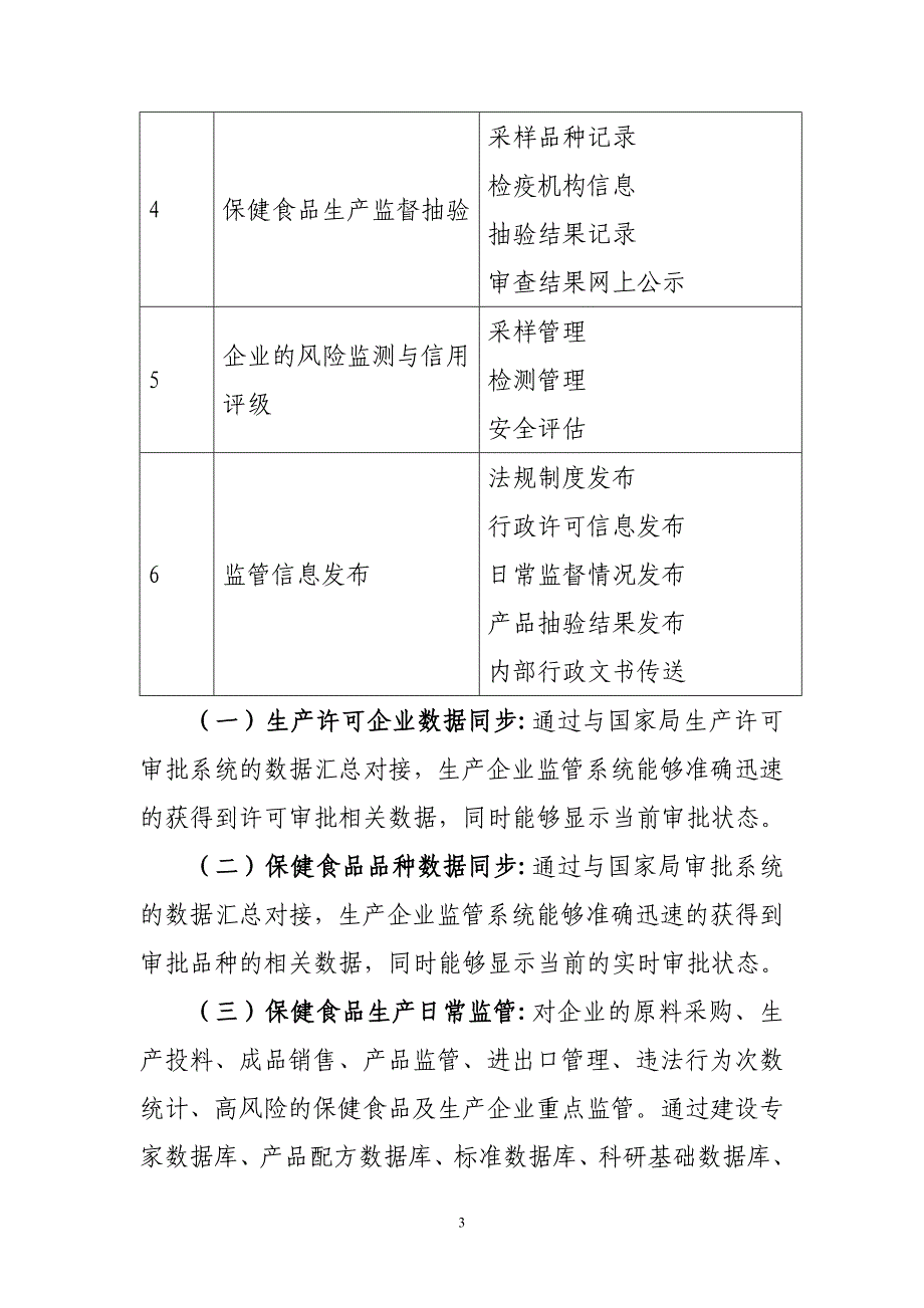 保健食品生产企业监管信息系统需求 (征求意见)_第3页