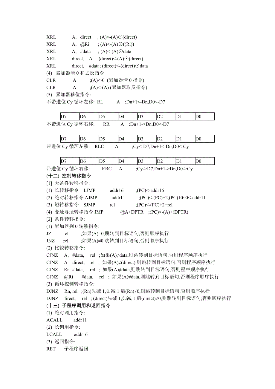 单片机指令汇总_第4页