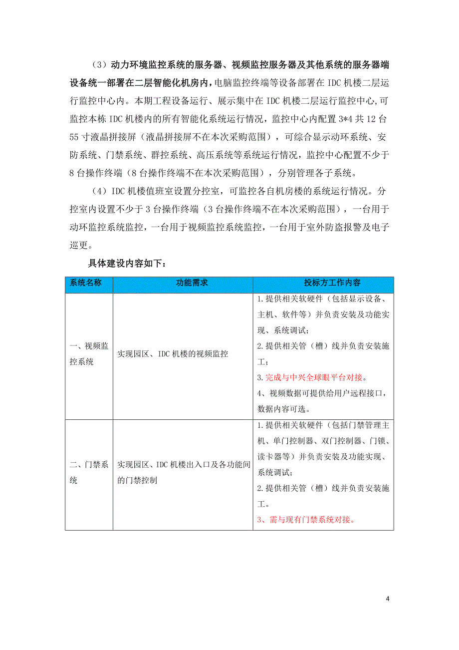 云数据中心动力环境监控系统及机房配套智能化系统采购项目技术规范书_第4页