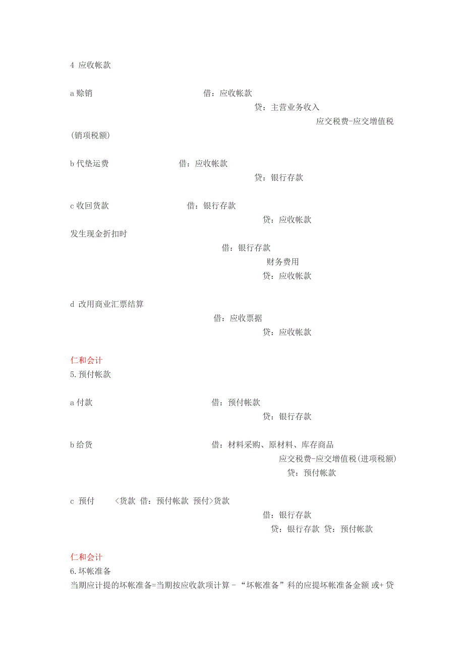 会计基础公式汇总、会计实务分录汇总_第3页