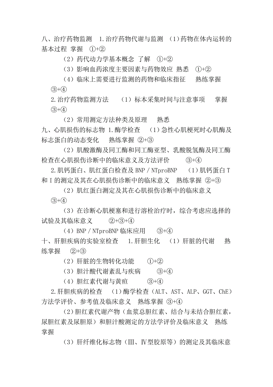 《临床化学》考试大纲_第4页