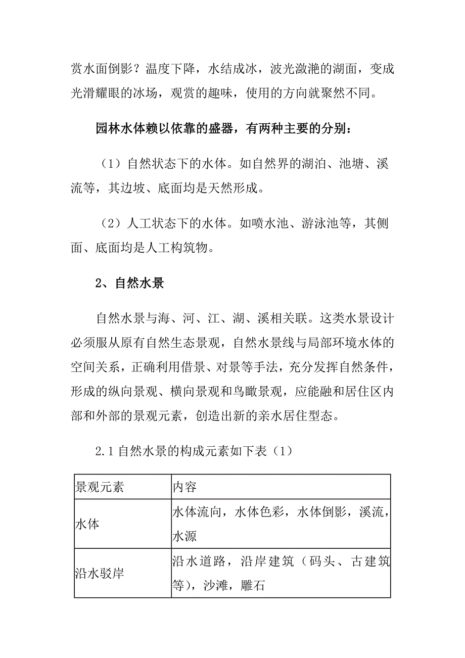 居住区水景观设计毕业论文初稿_第3页