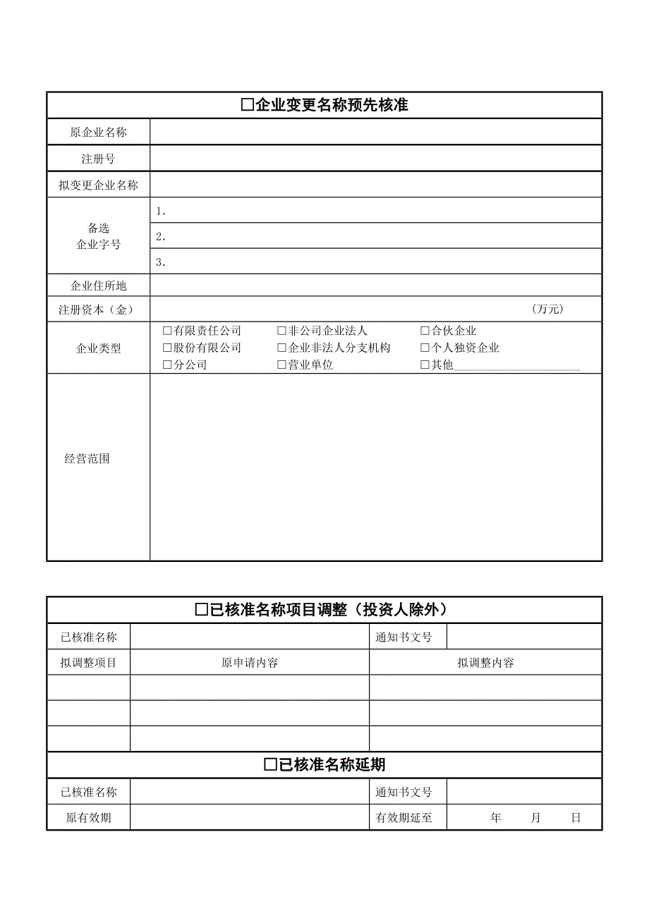 企业名称预先核准申请书(新)_第3页