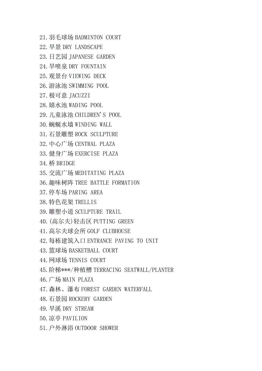 园林专用英语词汇31843_第2页