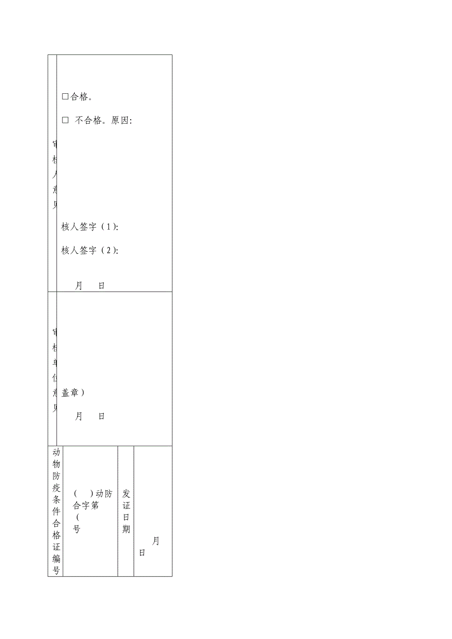 动物防疫条件合格证申请表模板_第4页