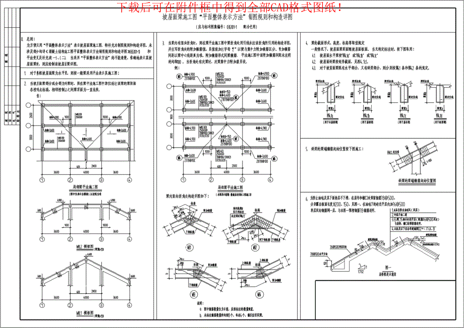 坡屋面梁施工图“平面整体表示方法”制图规则和构造详图_第3页