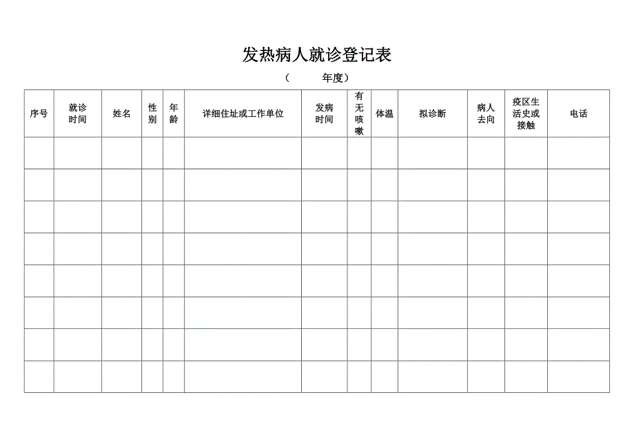 发 热 病 人 登 记 本_第2页