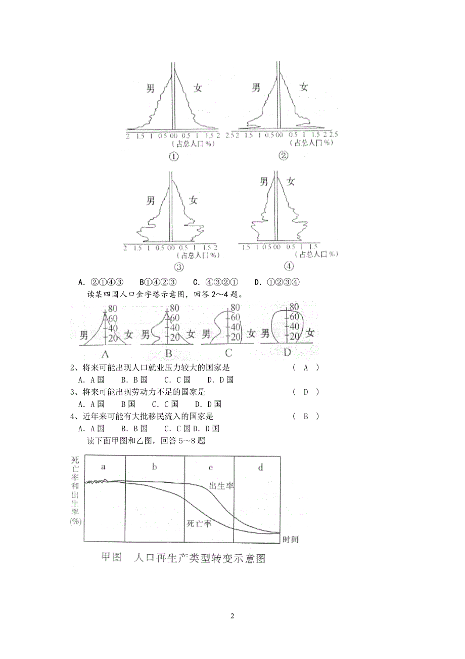 人口金字塔图的判读_第2页