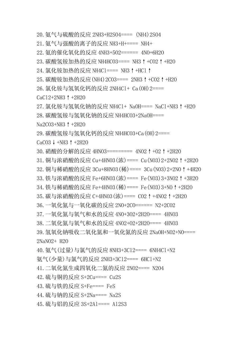 高一至高三化学方程式14742_第2页