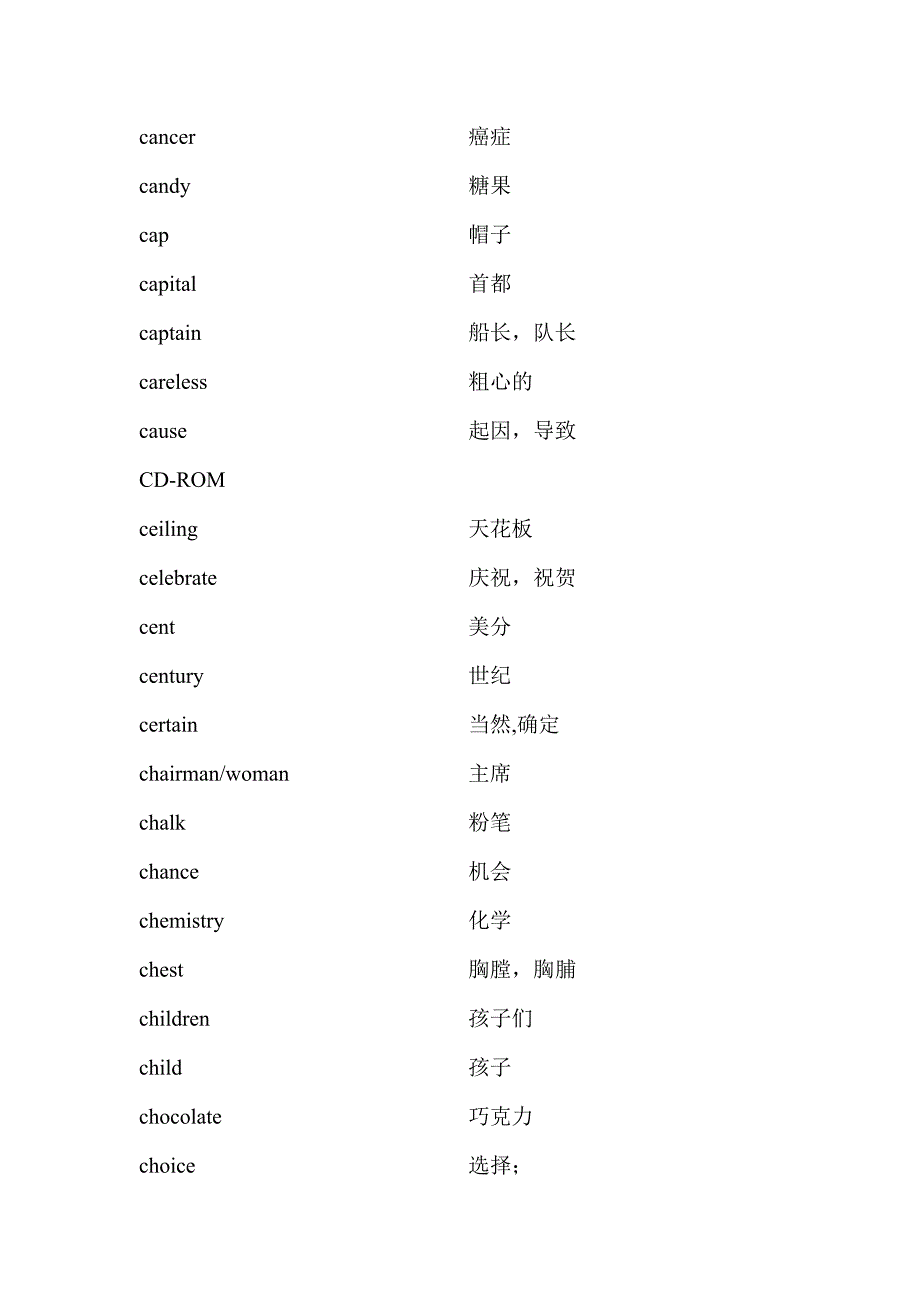 2011年中考词汇单词短语必备(中英互译_第4页