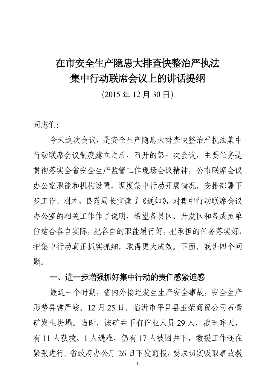 在市安全生产隐患大排查快整治严执法_第1页