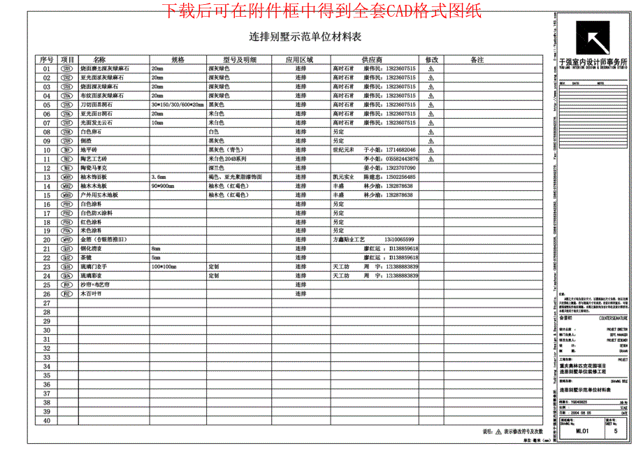 重庆奥园联排别墅CAD施工图+效果图_第4页