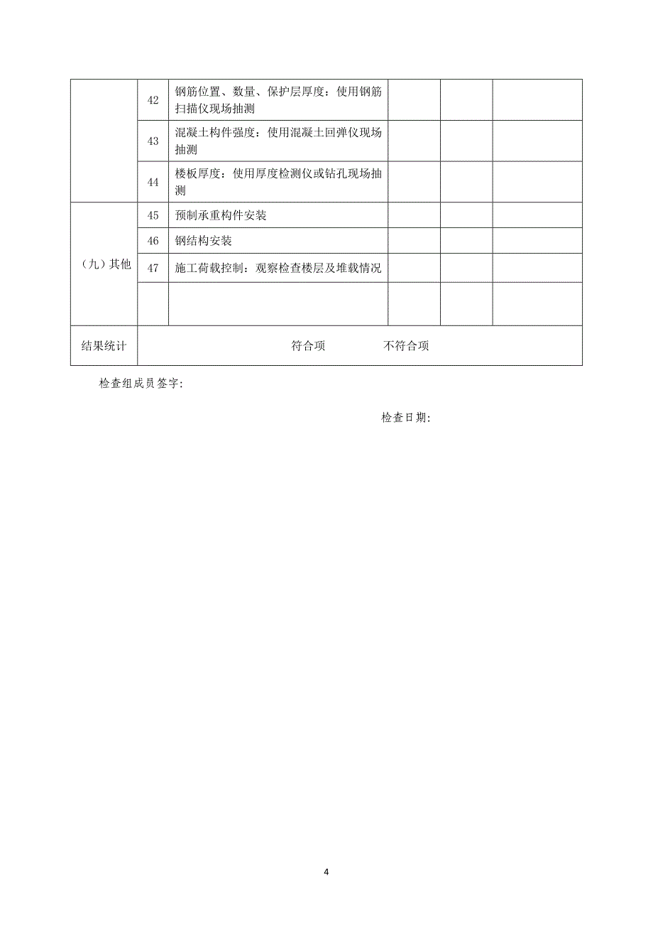 建设工程施工质量检查统表_第4页