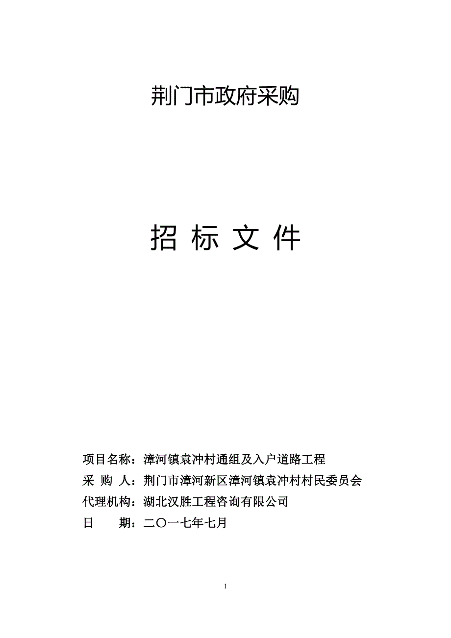 袁冲村招标文件_第1页