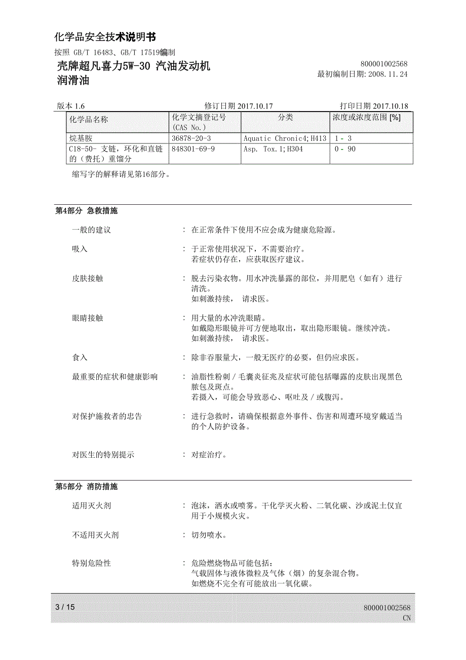 壳牌超凡喜力5w-30汽油发动机_第3页