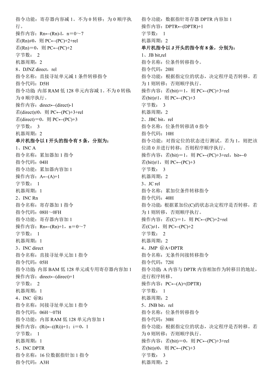 单片机最全指令表_第4页