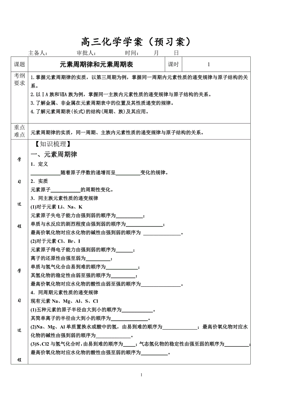 元素周期律、表(预习)_第1页