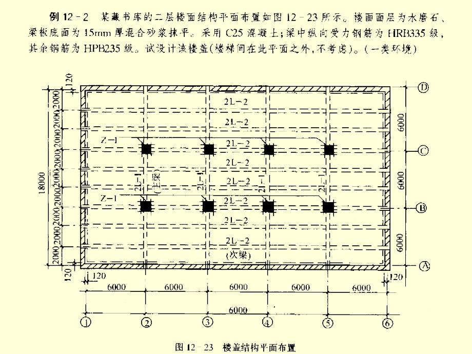 混凝土单向板肋梁楼盖设计例题_第1页