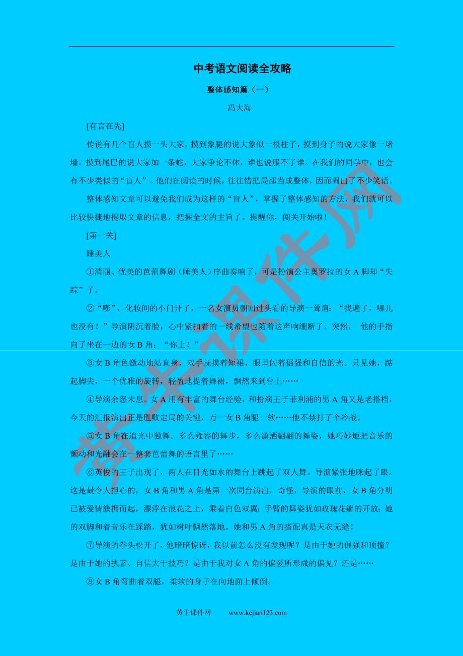 中考语文阅读全攻略_第1页